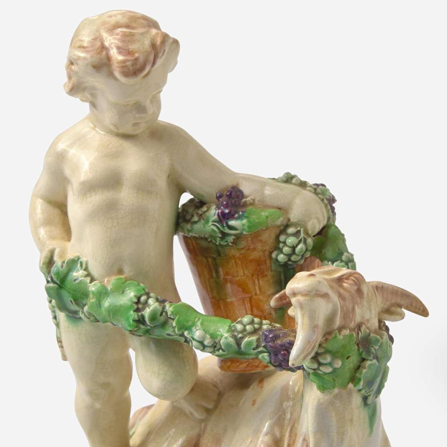 A Wedgwood Majolica Figural Group UK, 1880s
