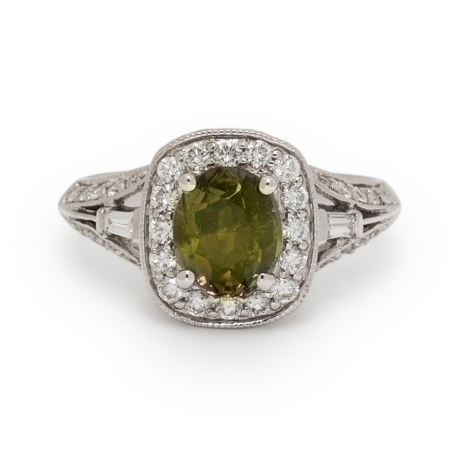 Alexandrite and Diamond Ring
