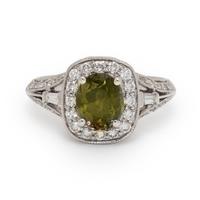 Alexandrite and Diamond Ring