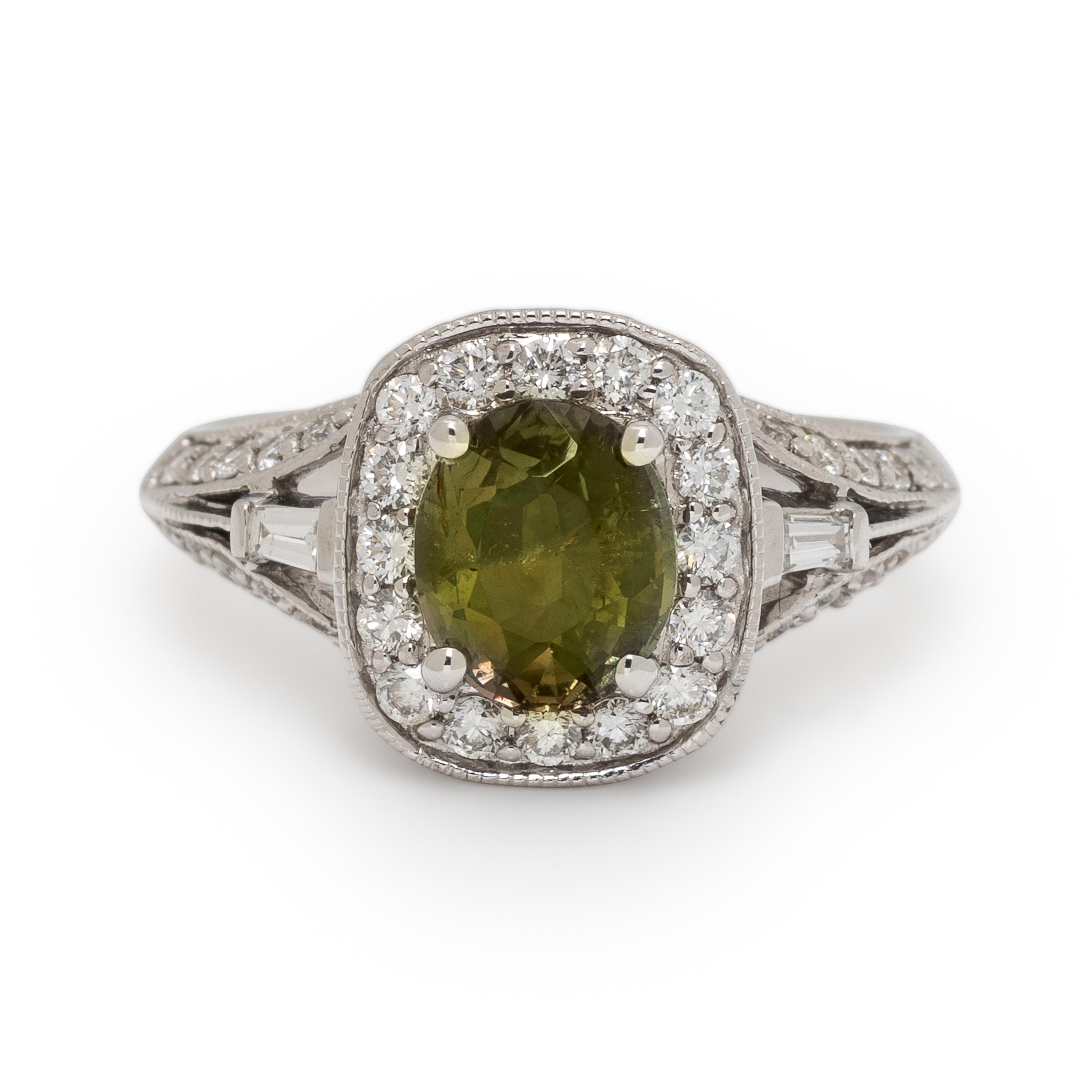 Alexandrite and Diamond Ring