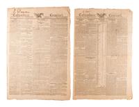 [WAR OF 1812]. A group of 7 newspapers printed before and during the War of 1812-period, incl. reports on the military, politics, and advertisements for enslaved African Americans.