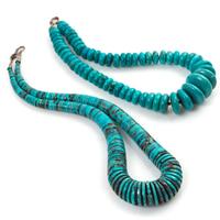 Pair of Southwestern-Style Single-Strand Turquoise Necklaces