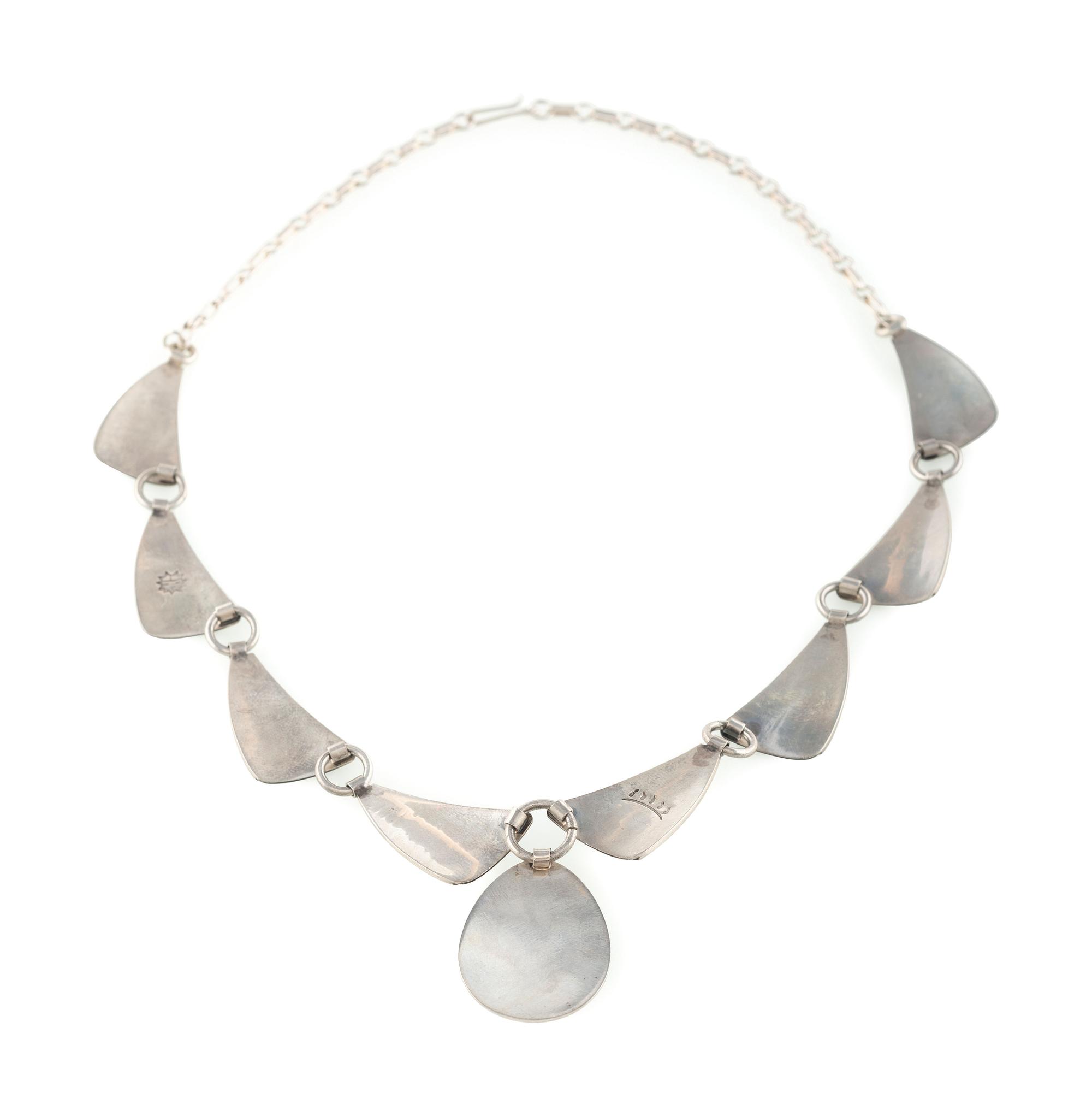 Silver Overlay and Turquoise Necklace