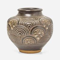 Emile Lenoble (French, 1875-1939) Vase with Incised Decoration, France, circa 1930