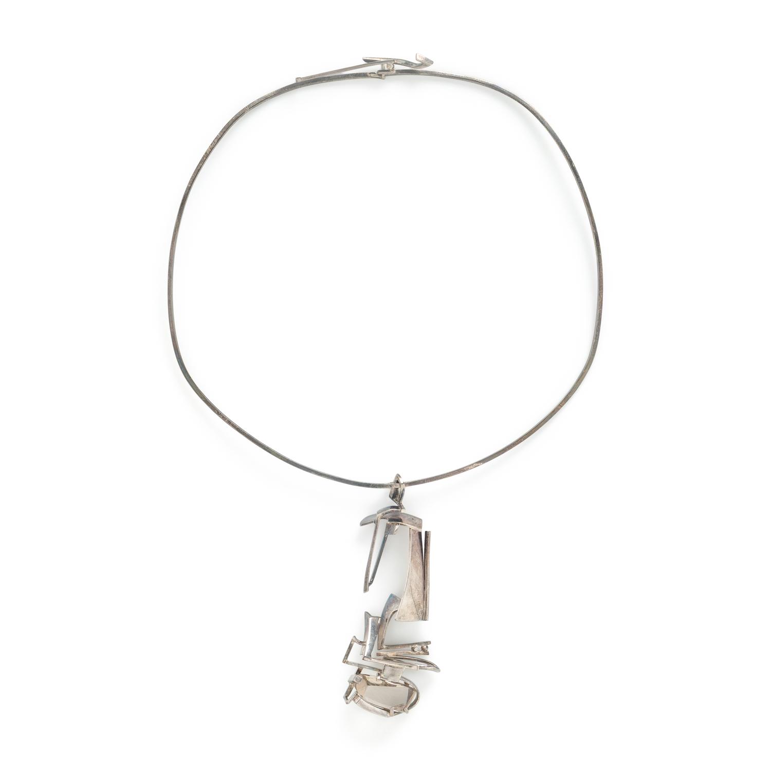 Helen Shirk, Silver and Rutilated Quartz Necklace