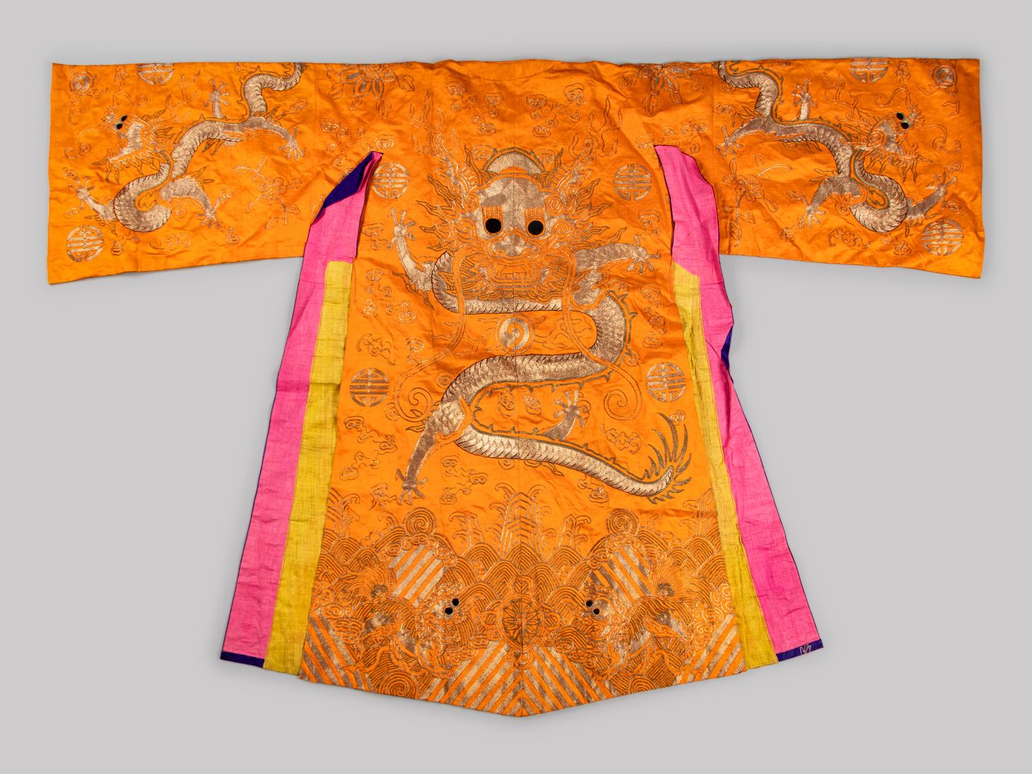 An Embroidered Silk Theatrical 'Dragon' Robe