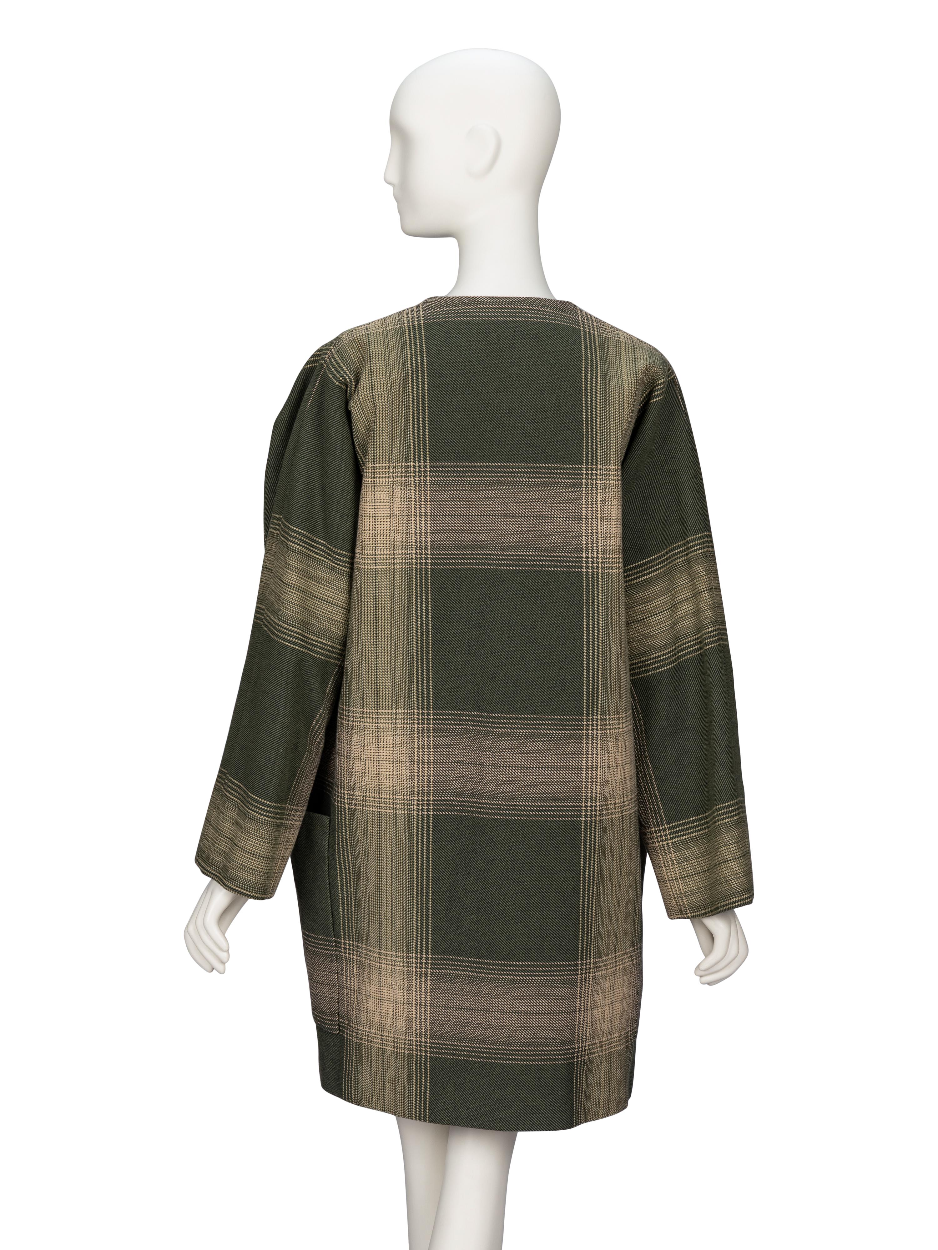 Bill Blass, Green Plaid Coat