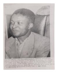 [CIVIL RIGHTS]. 1967 wire photo of Warlest Jackson, Natchez NAACP treasurer murdered by a car bomb.