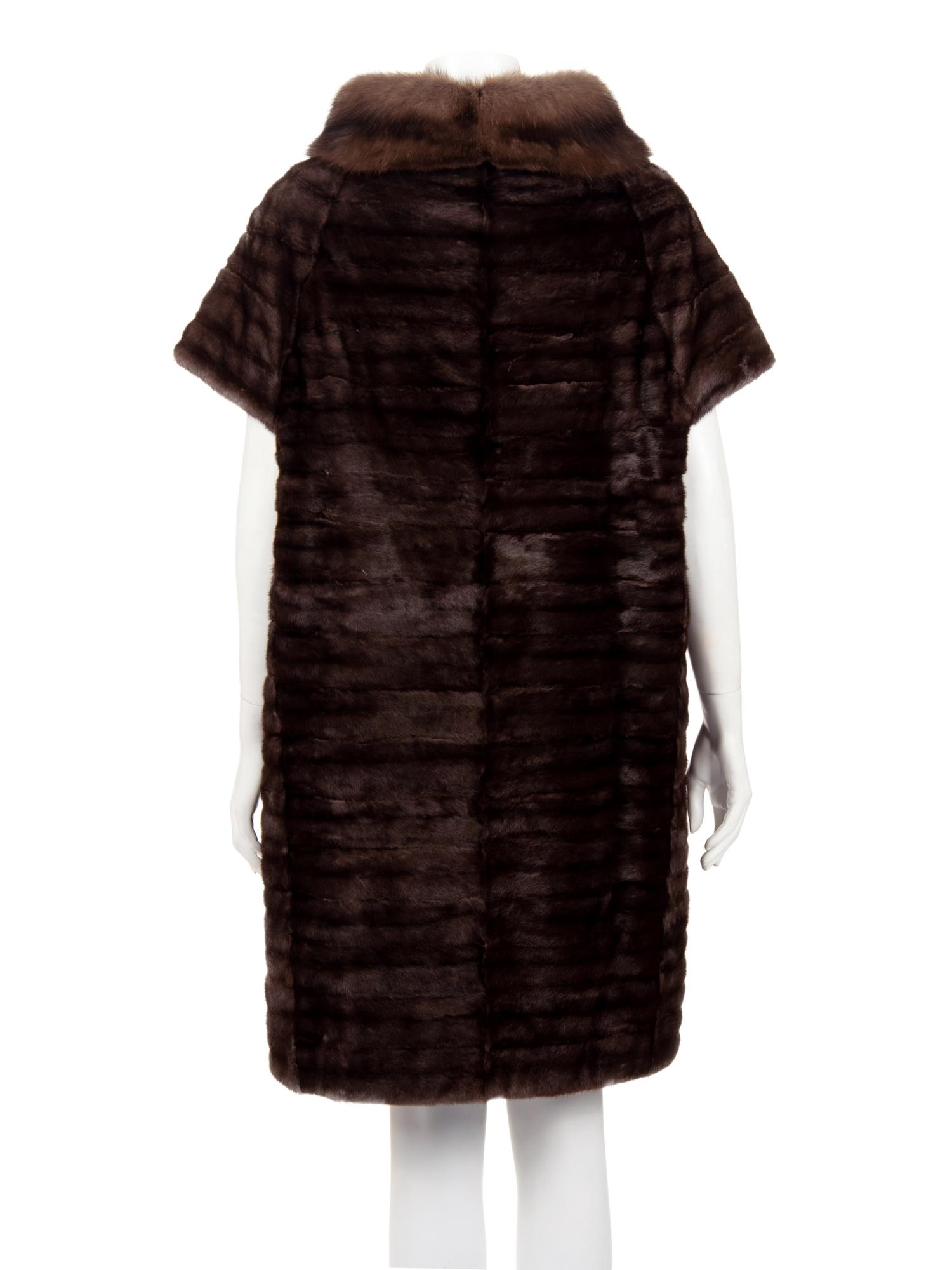 J. Mendel Ermine Jacket with Sable Collar