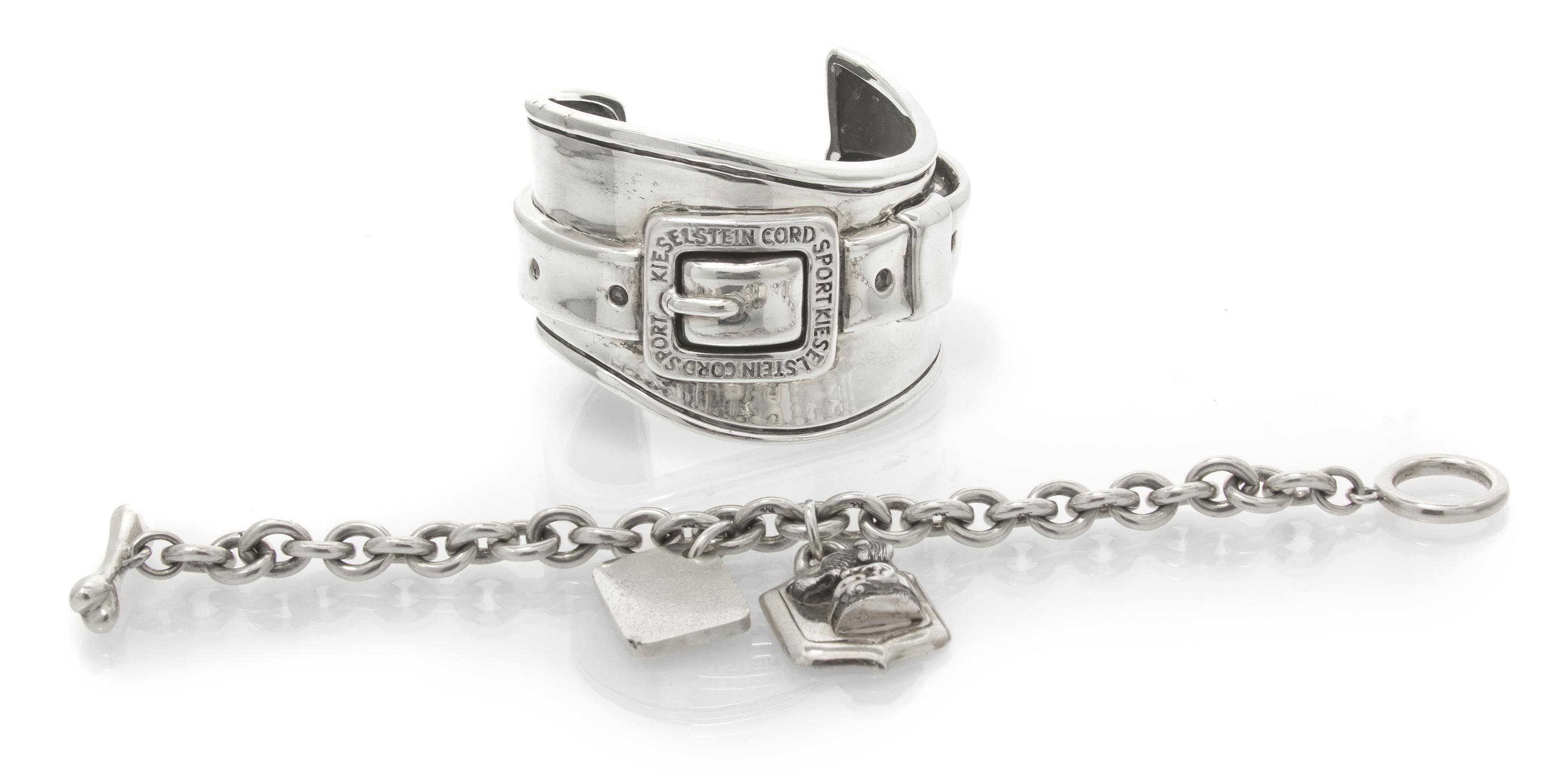 A Collection of Sterling Silver Bracelets, Kieselstein-Cord, 162.20 dwts.