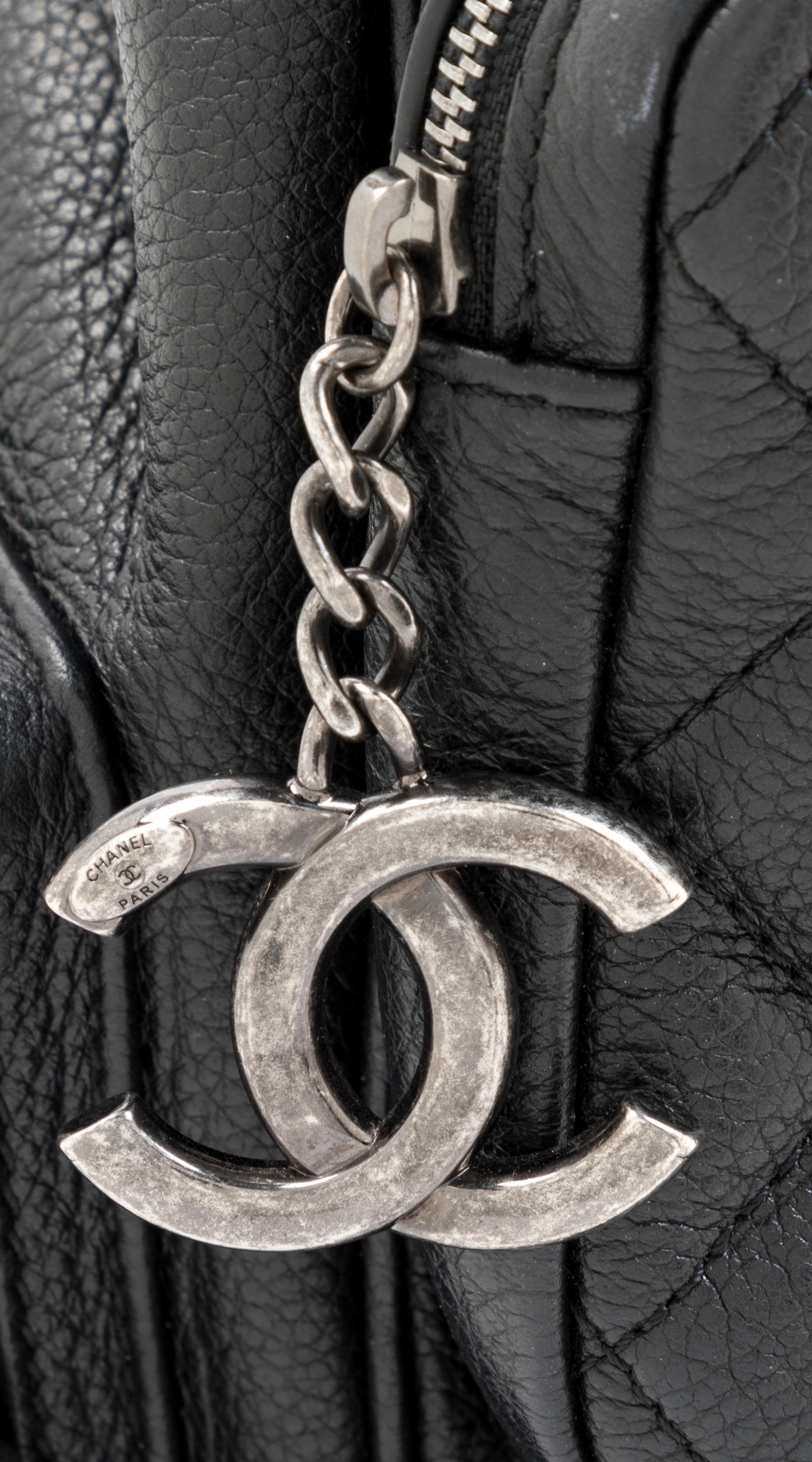 Chanel Black Leather Quilted Rock Backpack, 2000s