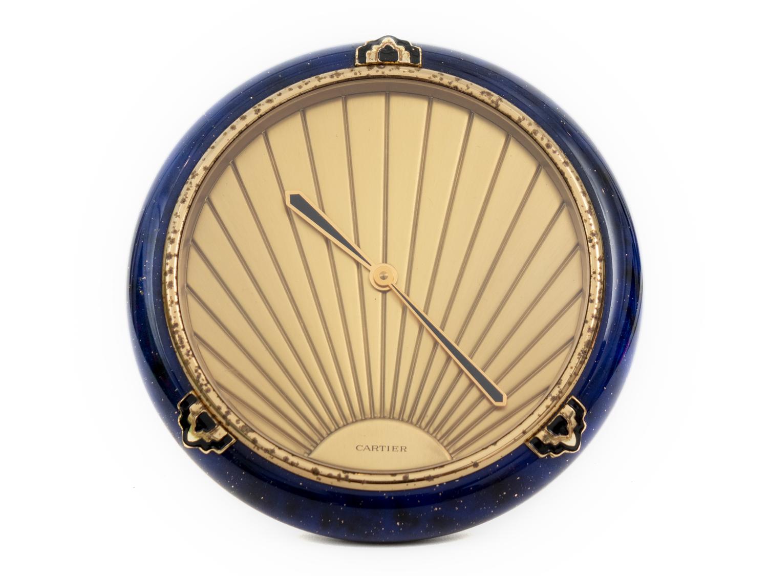 A Cartier Art Deco Style Desk Clock