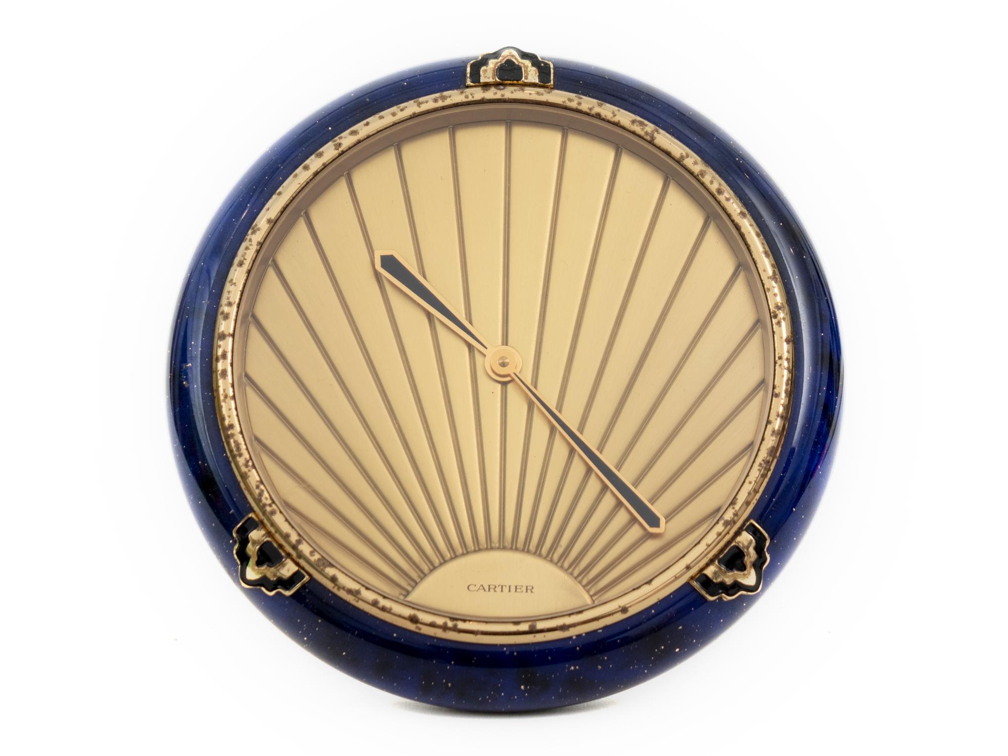 A Cartier Art Deco Style Desk Clock