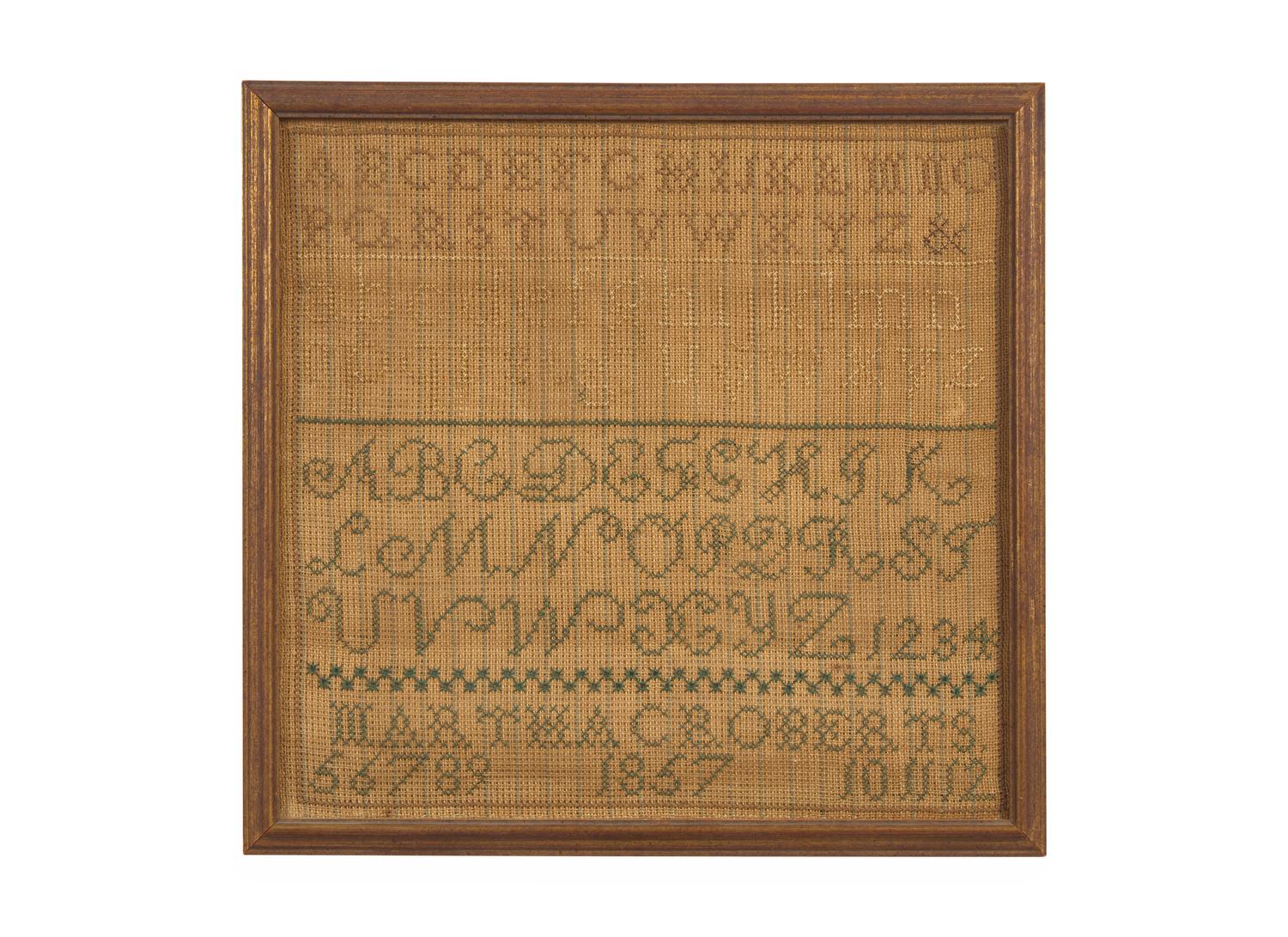 A Group of Three Needlework Samplers, Pennsylvania and New Jersey, 18th and 19th Century