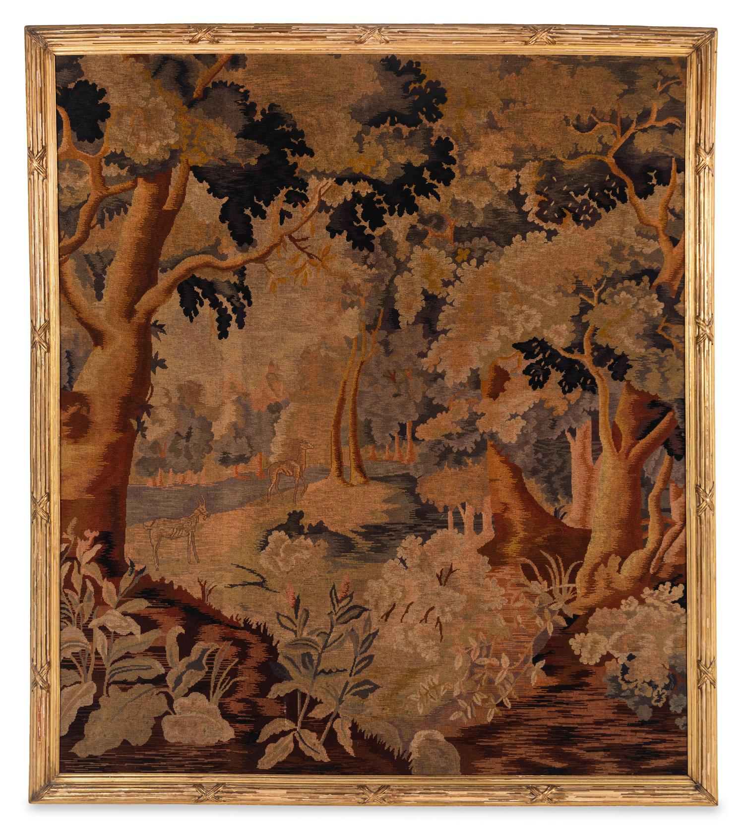 A Giltwood-Framed Needlepoint Tapestry
