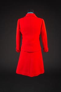 Christian Dior by Marc Bohan Haute Couture Ensemble, Autumn-Winter 1967 — Worn by Olivia de Havilland when she arrived in Atlanta in October 1967 for the Premiere of the Wide Screen Presentation of Gone With the Wind.