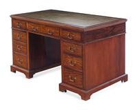 A George III Style Mahogany Pedestal Desk