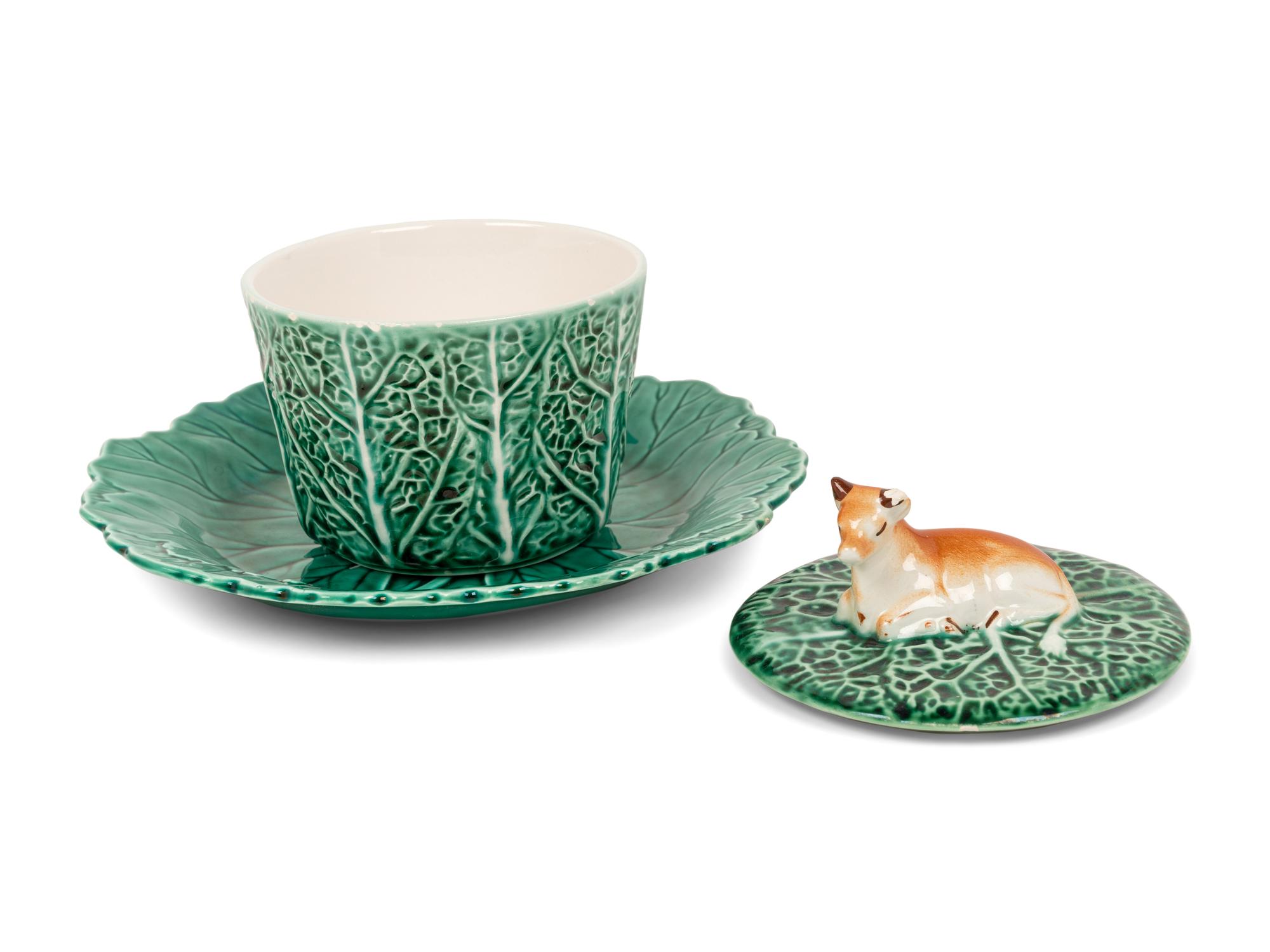 A Set of Six Wedgwood Ceramic Plates and Six Similar Portuguese Cocottes