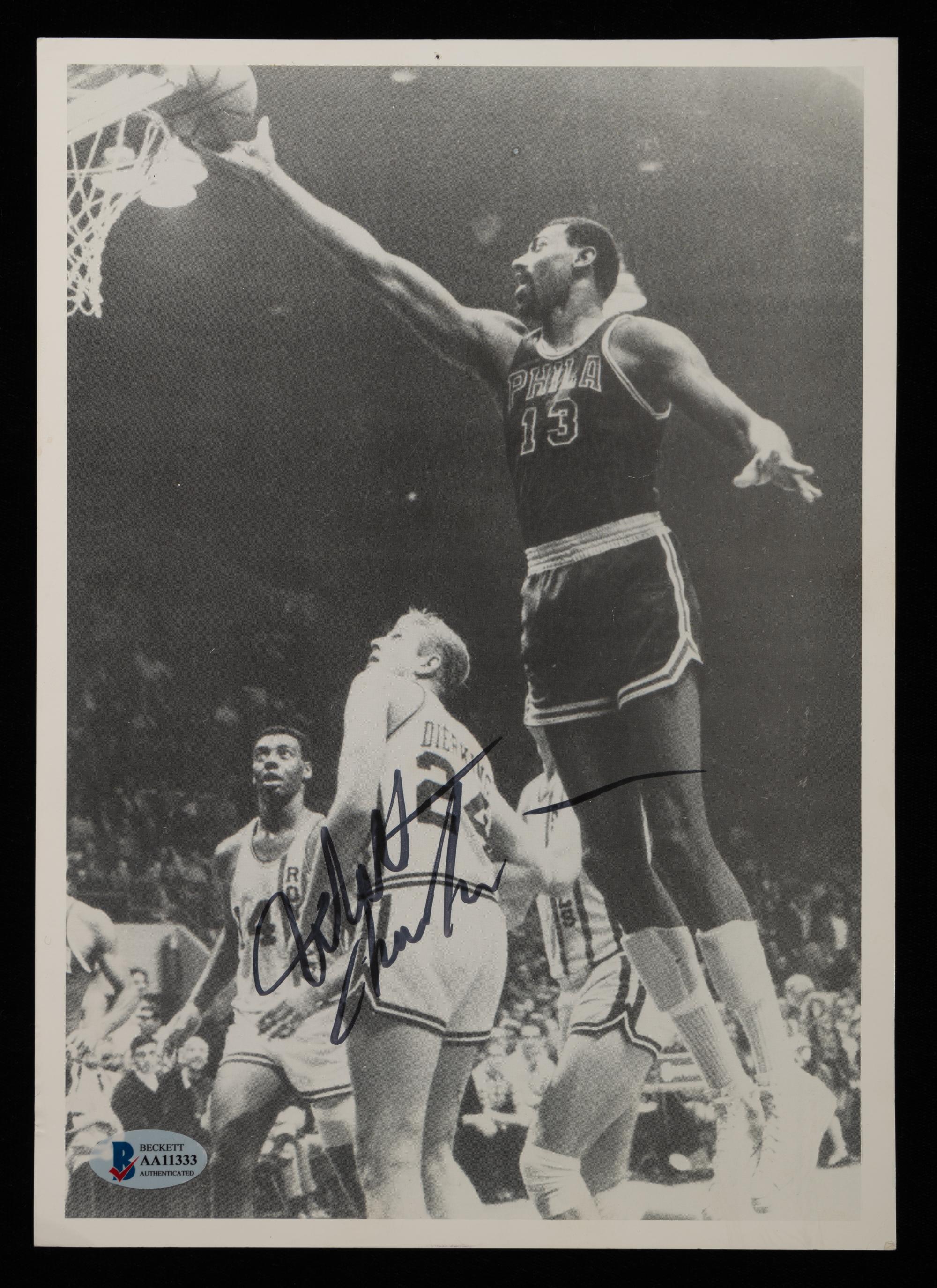 A Wilt Chamberlain Signed Autograph Photograph, (BAS Beckett Authentication Services Certified),