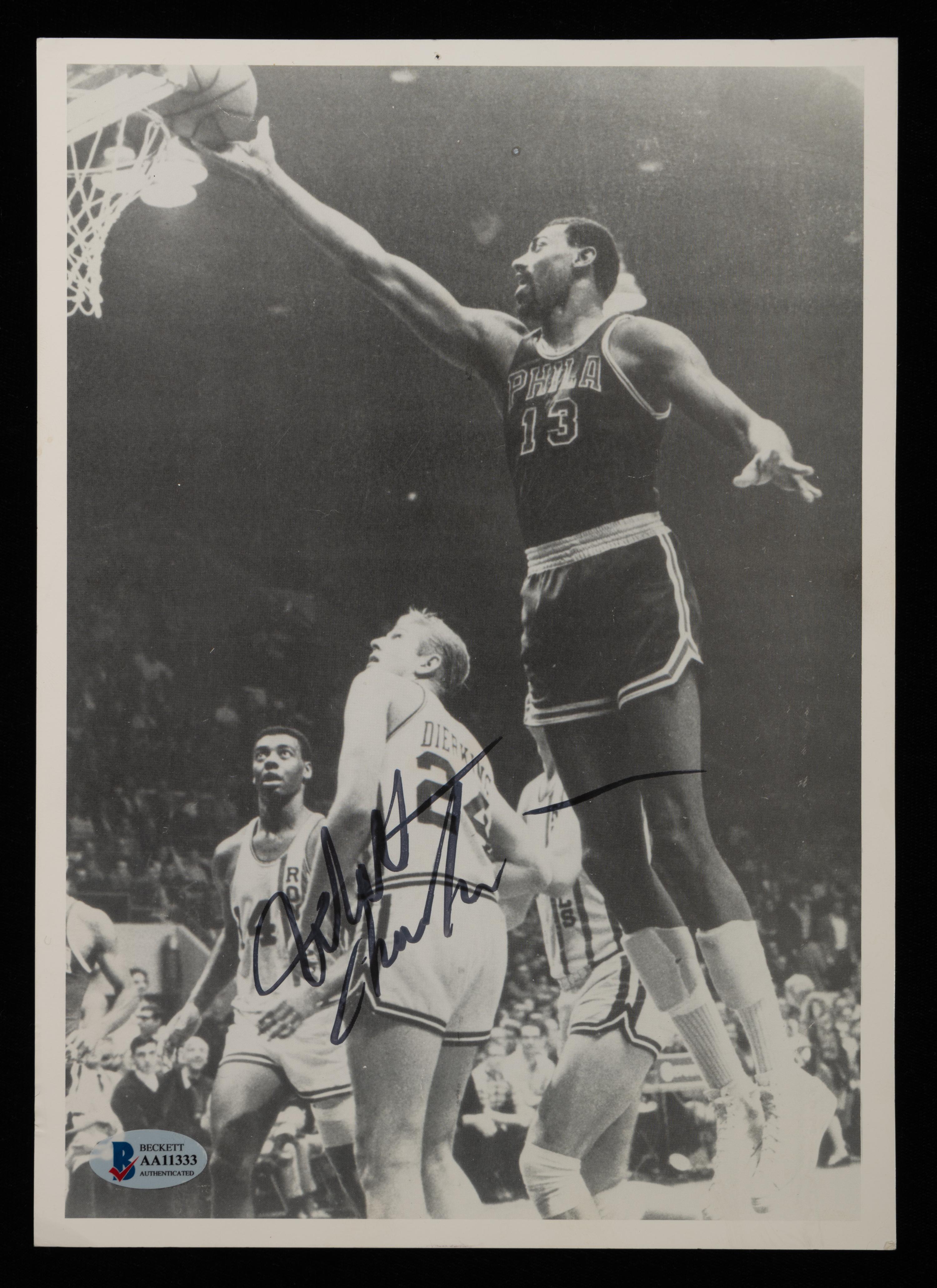 A Wilt Chamberlain Signed Autograph Photograph, (BAS Beckett Authentication Services Certified),