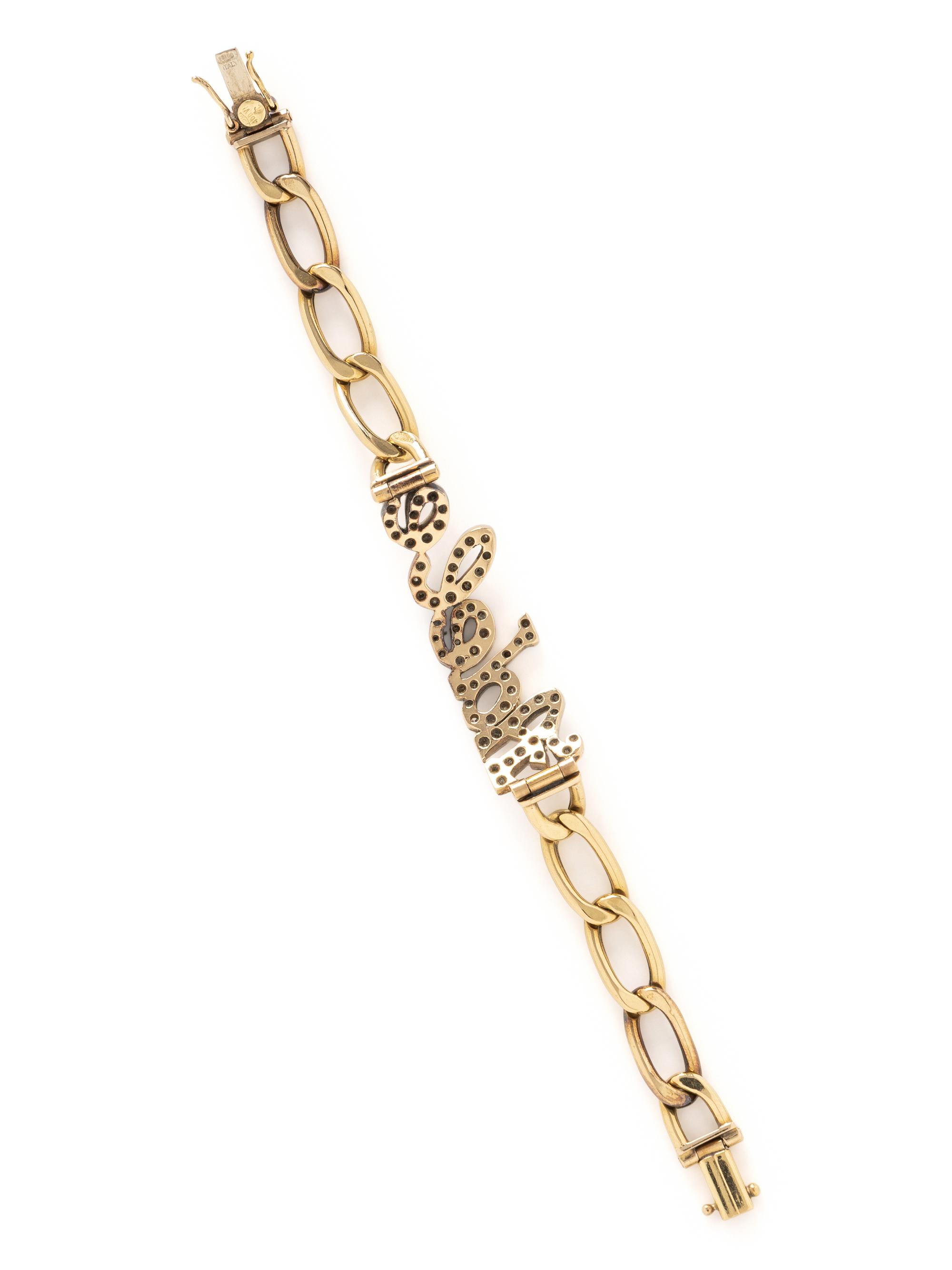 BICOLOR GOLD AND DIAMOND 'ADELE' BRACELET