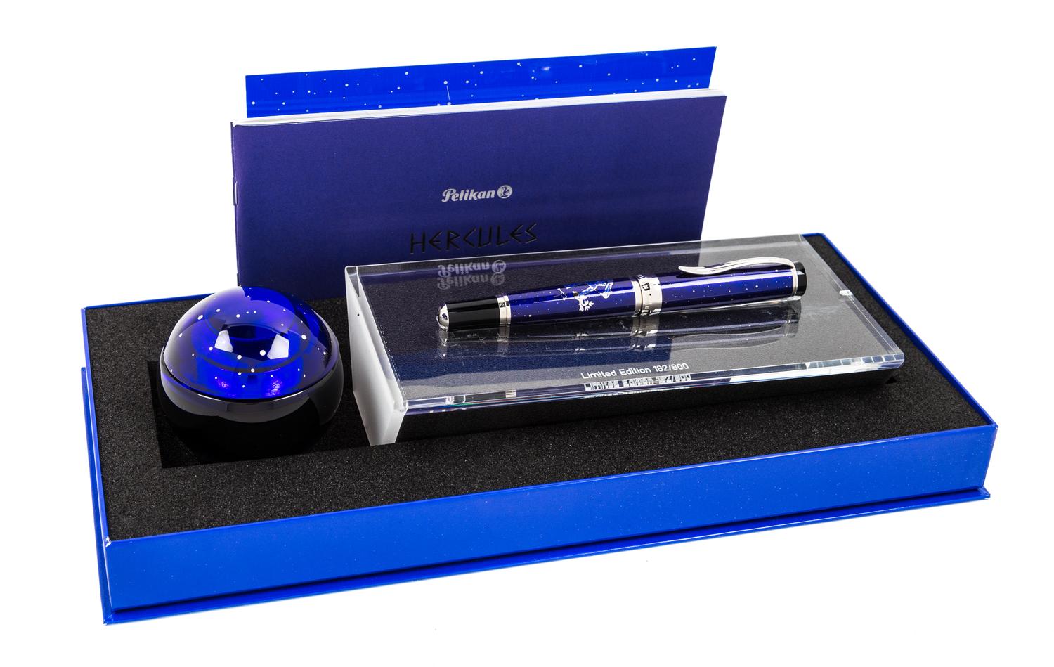 A Pelikan Hercules Limited Edition Fountain Pen and Ink Set