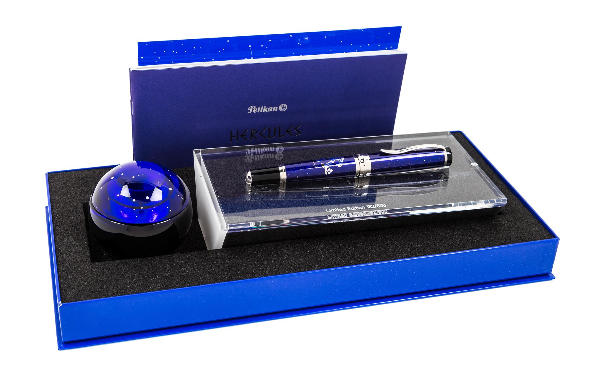 A Pelikan Hercules Limited Edition Fountain Pen and Ink Set