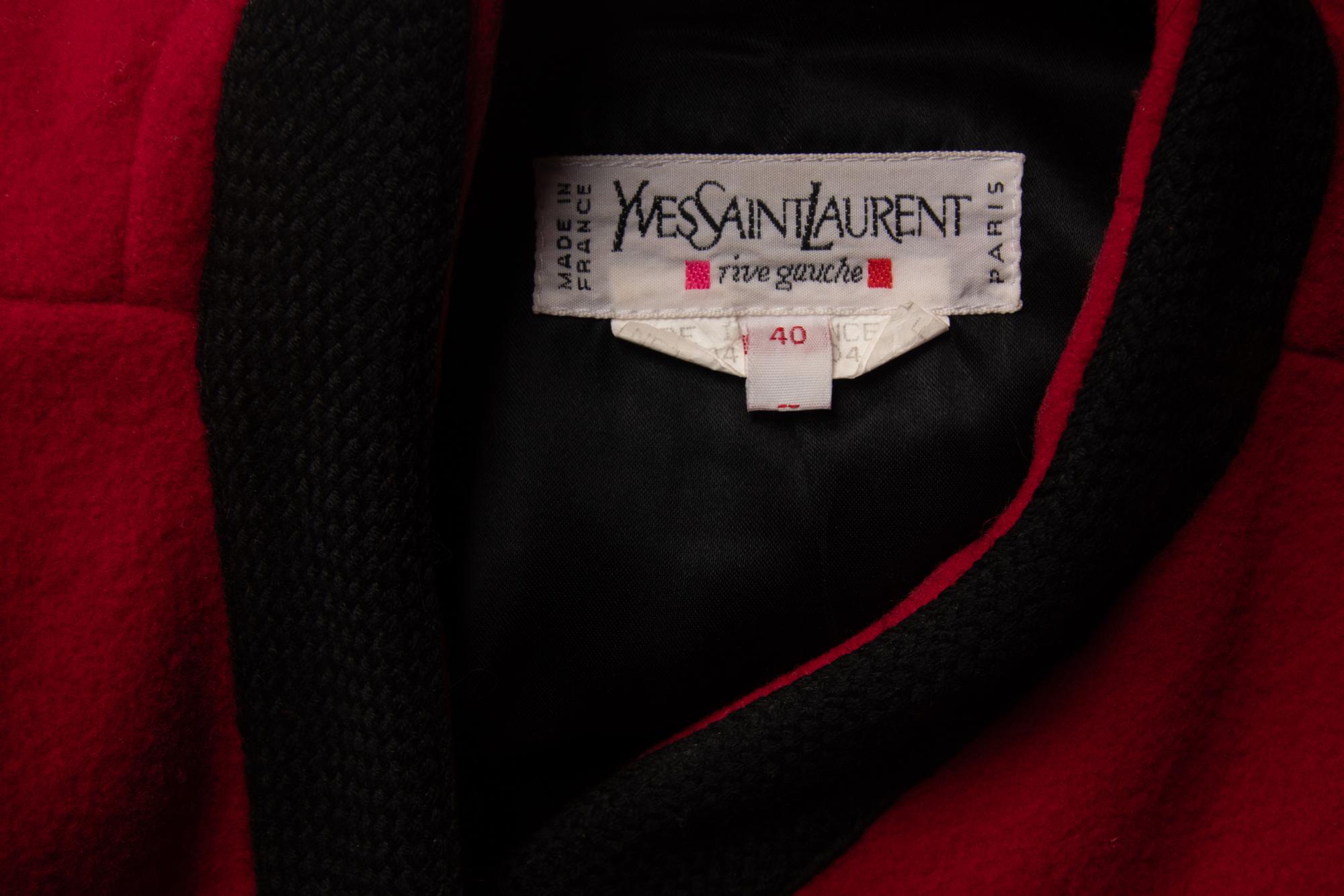 Three Red Designer Jackets, Valentino and YSL