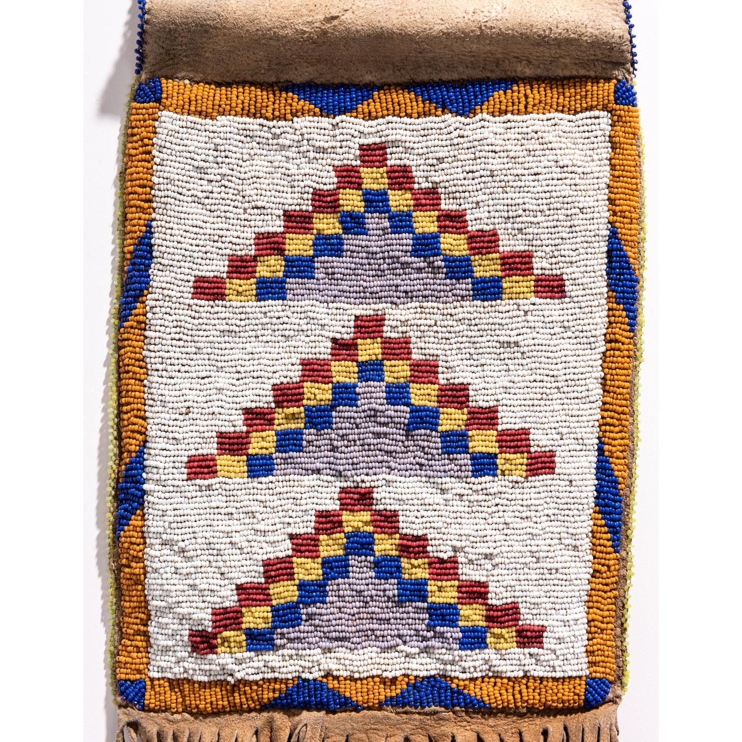 Blackfeet Beaded Hide Tobacco Bag