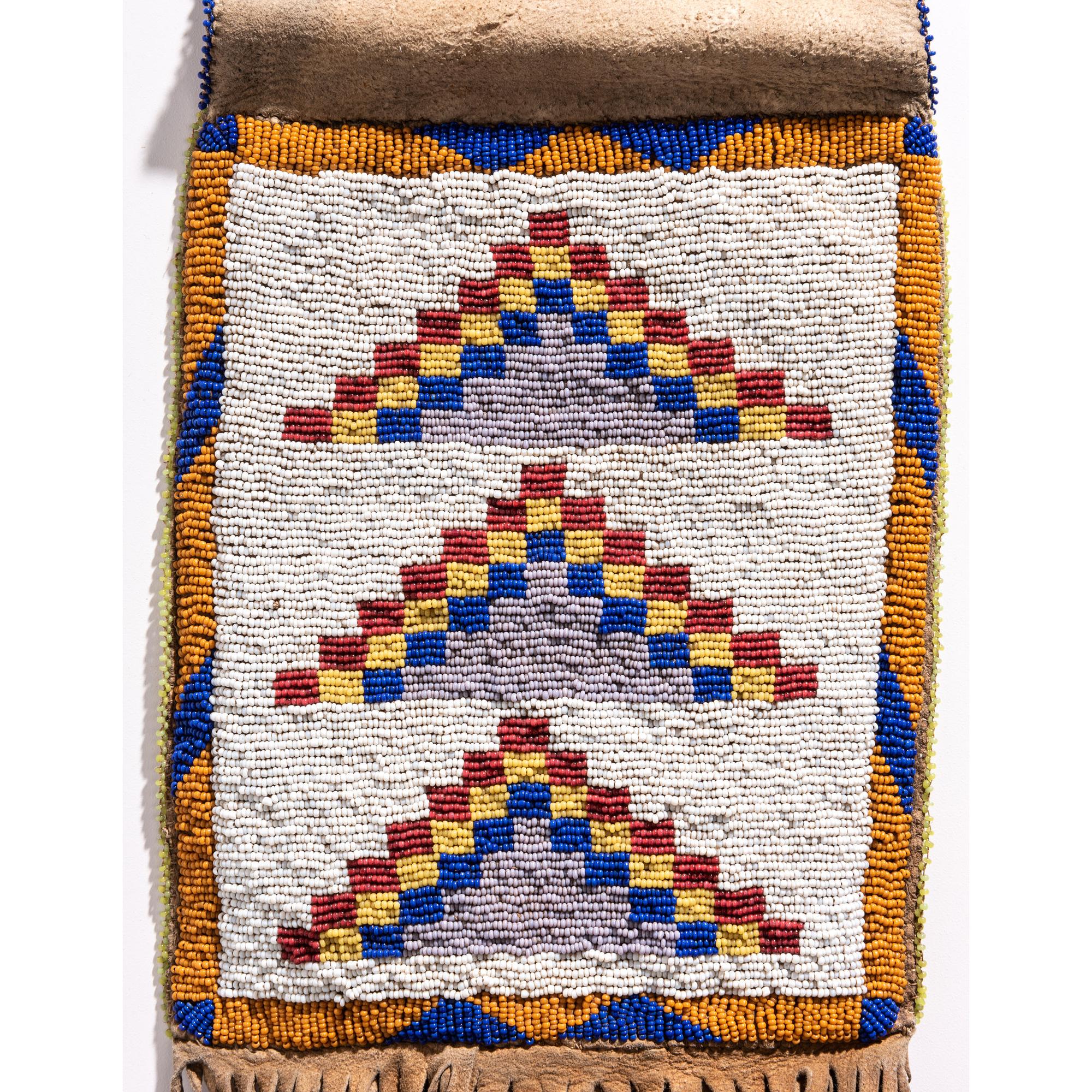 Blackfeet Beaded Hide Tobacco Bag