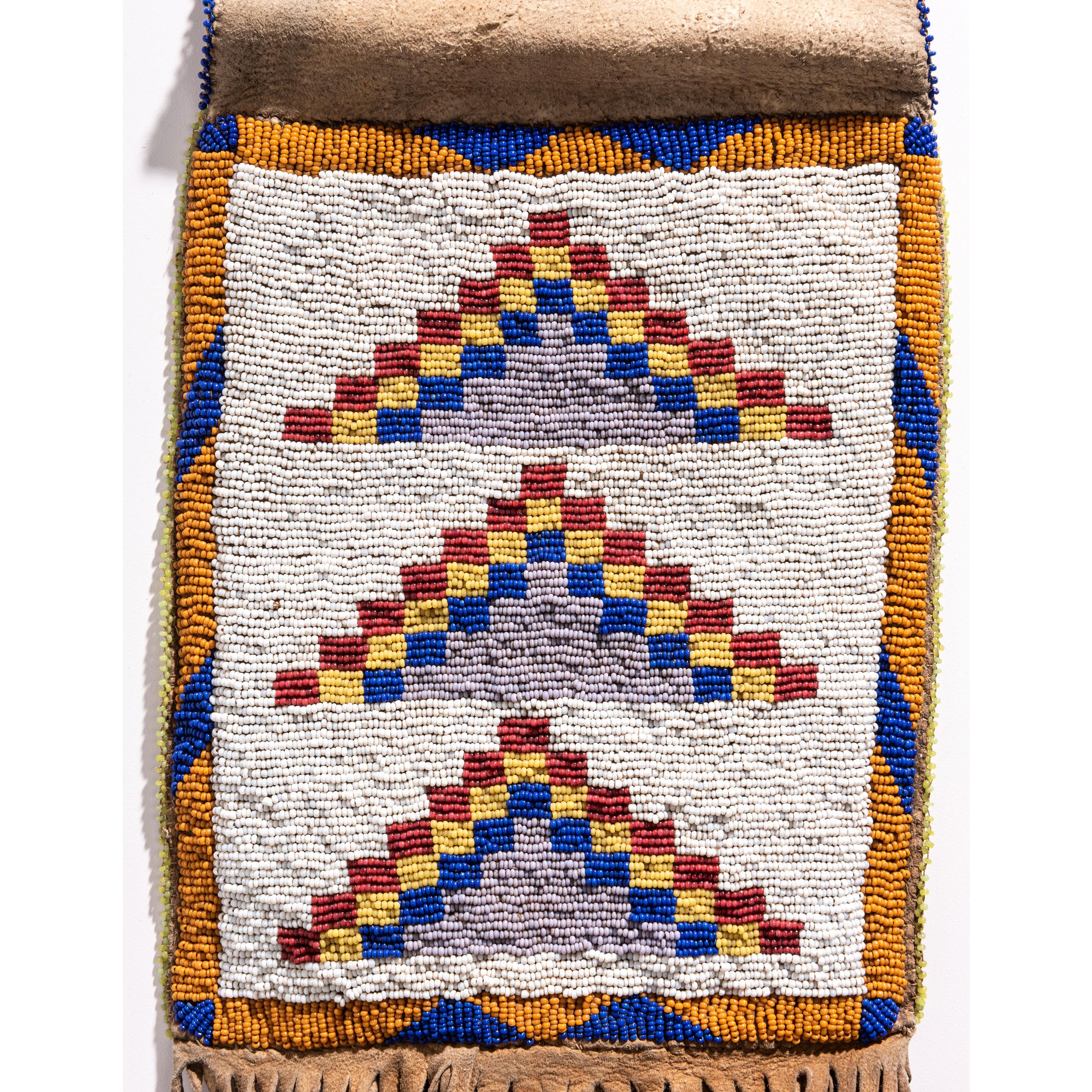 Blackfeet Beaded Hide Tobacco Bag