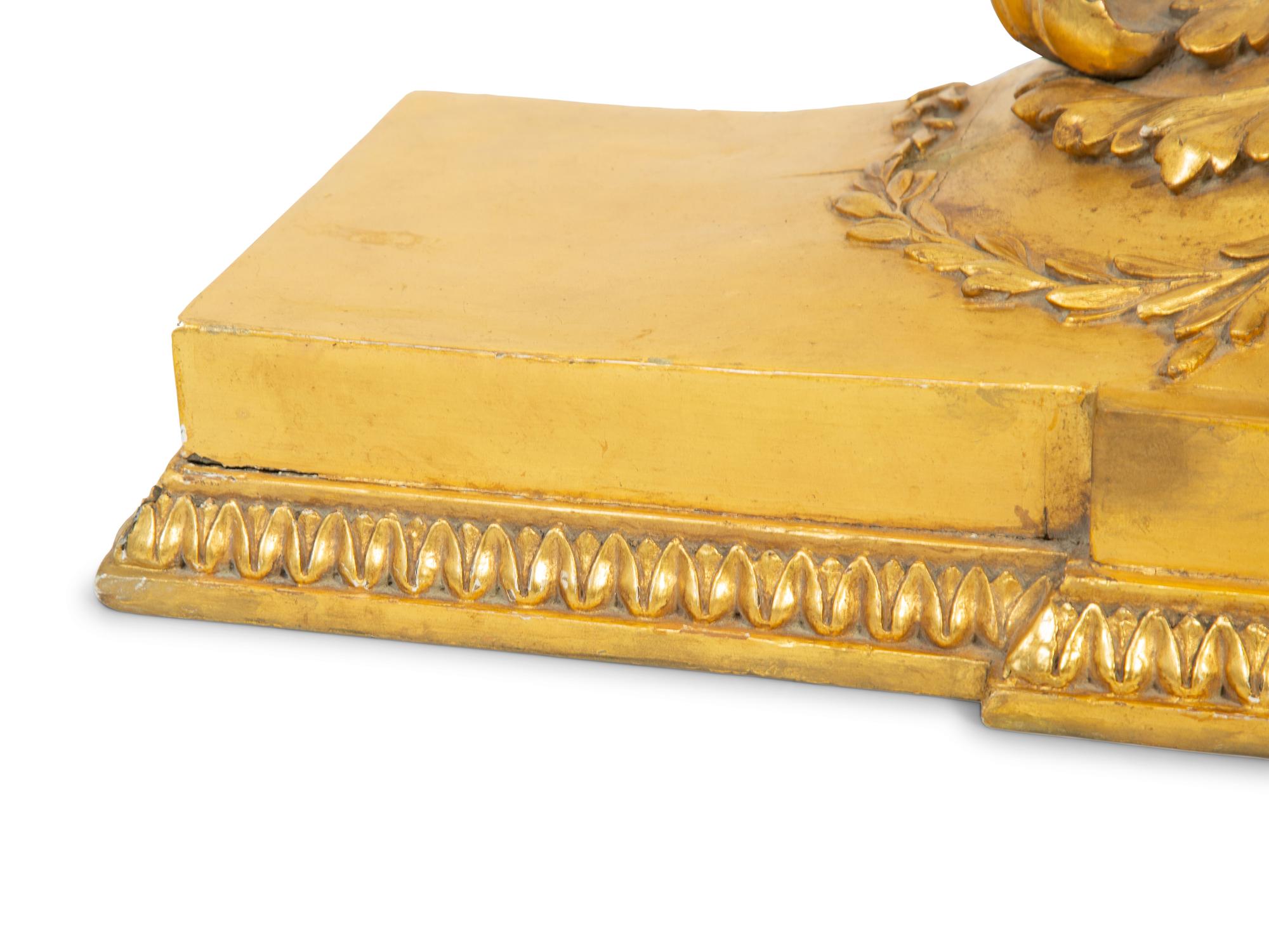 A Large Swedish Giltwood Bracket with Neptune