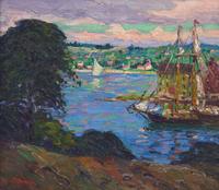 Fern Isabel Coppedge (American, 1883-1951) - Clearing Off Gloucester Harbor