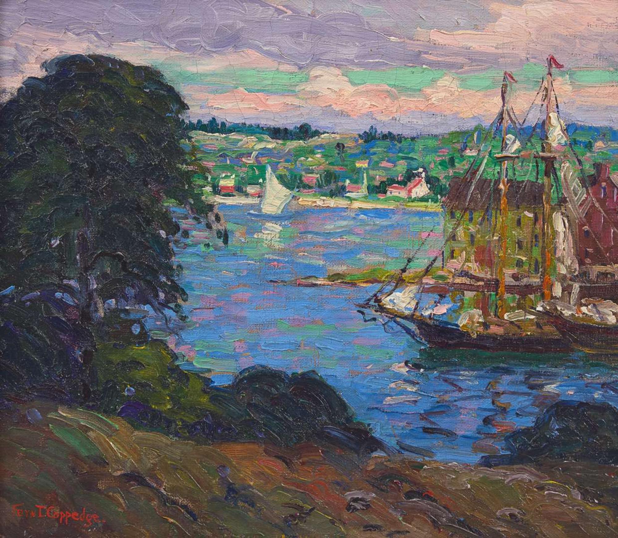 Fern Isabel Coppedge (American, 1883-1951) - Clearing Off Gloucester Harbor