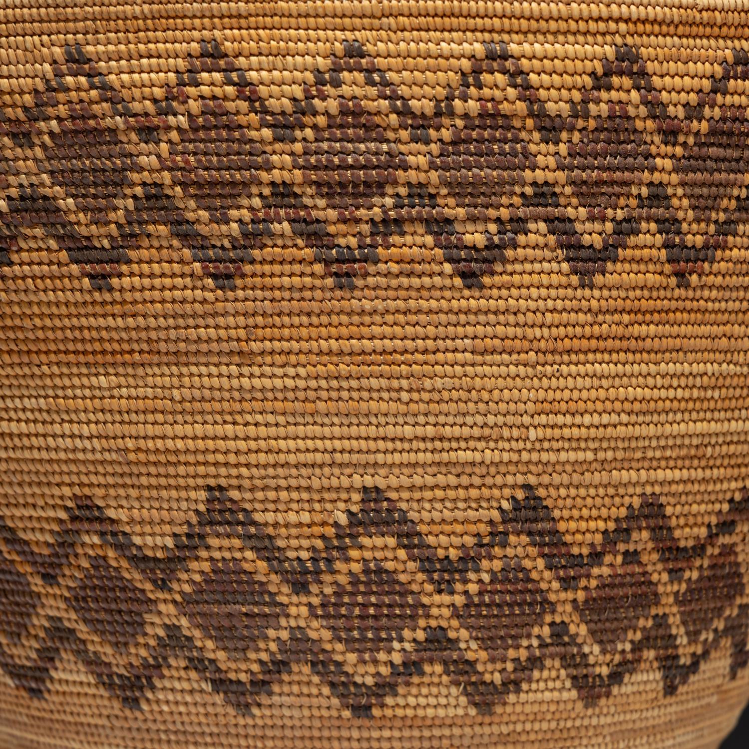 Yokut Polychrome Basket, with Rattlesnake Bands