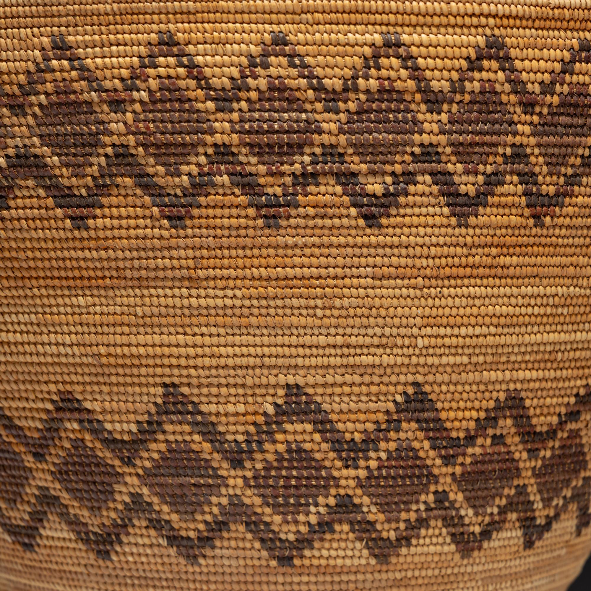 Yokut Polychrome Basket, with Rattlesnake Bands