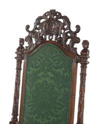 A William and Mary Style Carved Walnut Armchair