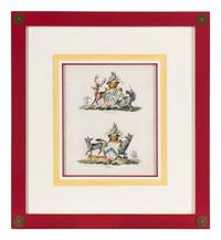 A Set of Ten English Engravings of Coats of Arms