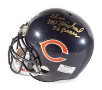 A Vintage Chicago Bears Super Bowl XX Full Sized Helmet Signed by Steve McMichael and Mike Richardson,