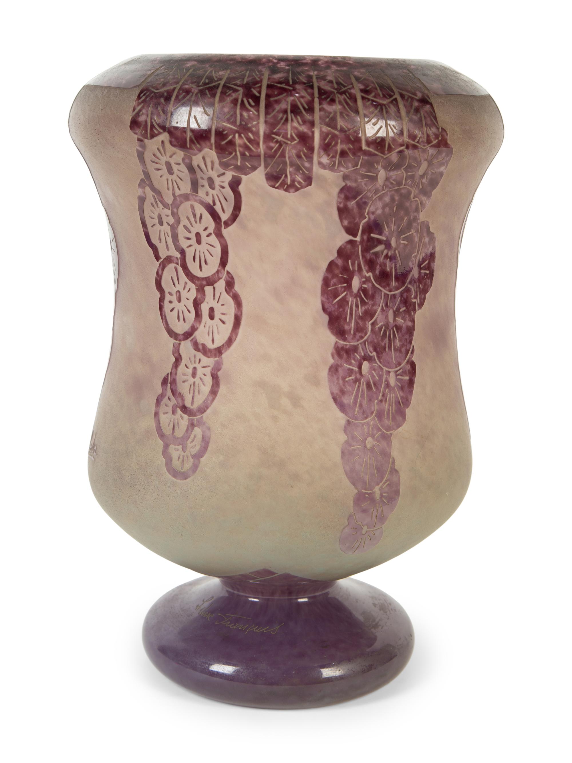 A Le Verre Fran ç ais Cameo Glass Vase