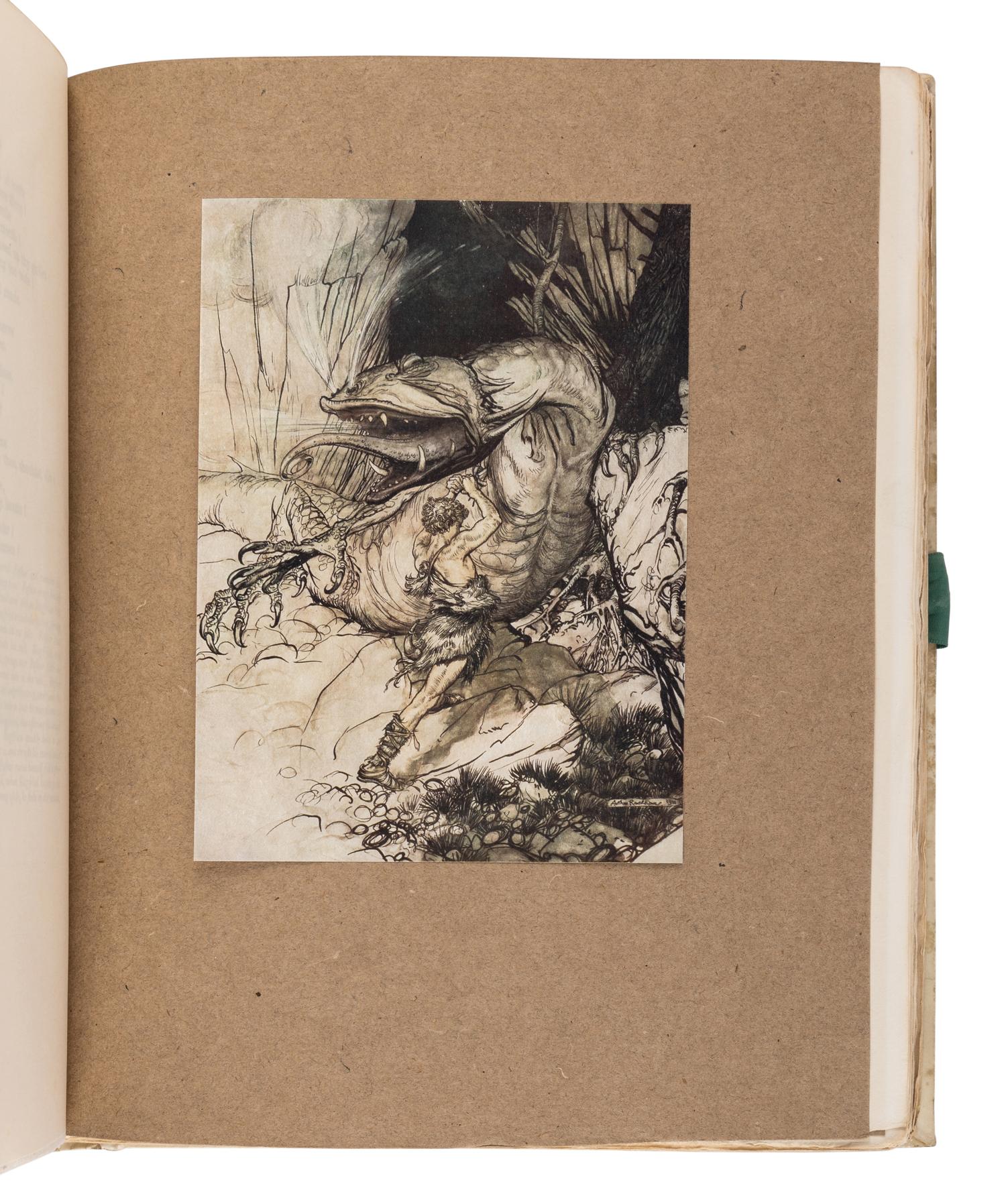 [RACKHAM, Arthur (1867-1939), illustrator]. WAGNER, Richard (1813-1883). [The Ring of the Niblung]. The Rhinegold & the Valkyrie. -- Siegfried & the Twilight of the Gods . Margaret Armour, translator. London and New York: William Heinemann and Doubleday Page & Co., 1910, 1911.
