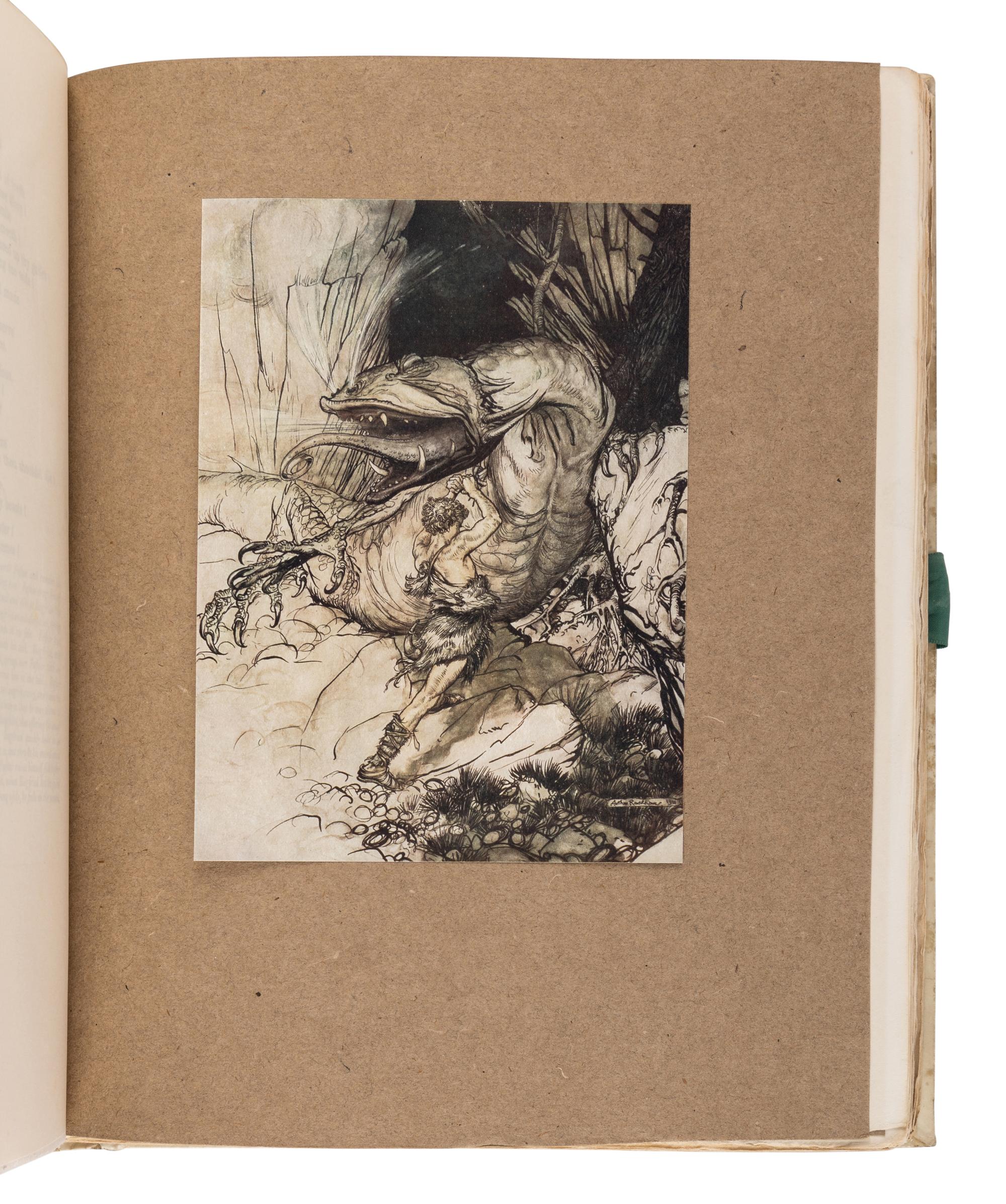 [RACKHAM, Arthur (1867-1939), illustrator]. WAGNER, Richard (1813-1883). [The Ring of the Niblung]. The Rhinegold & the Valkyrie. -- Siegfried & the Twilight of the Gods . Margaret Armour, translator. London and New York: William Heinemann and Doubleday Page & Co., 1910, 1911.