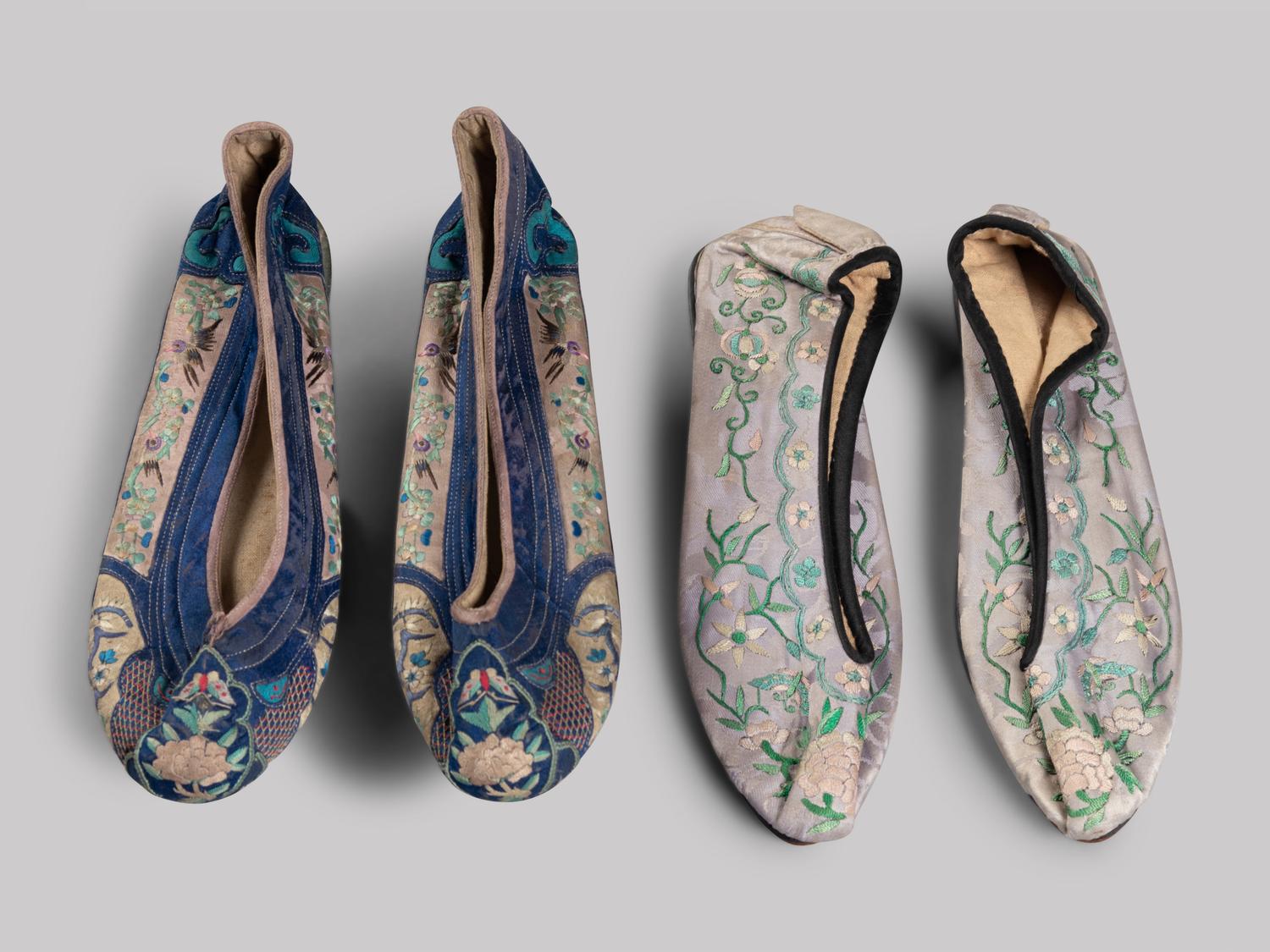11 Chinese Embroidered and Woven Silk Articles