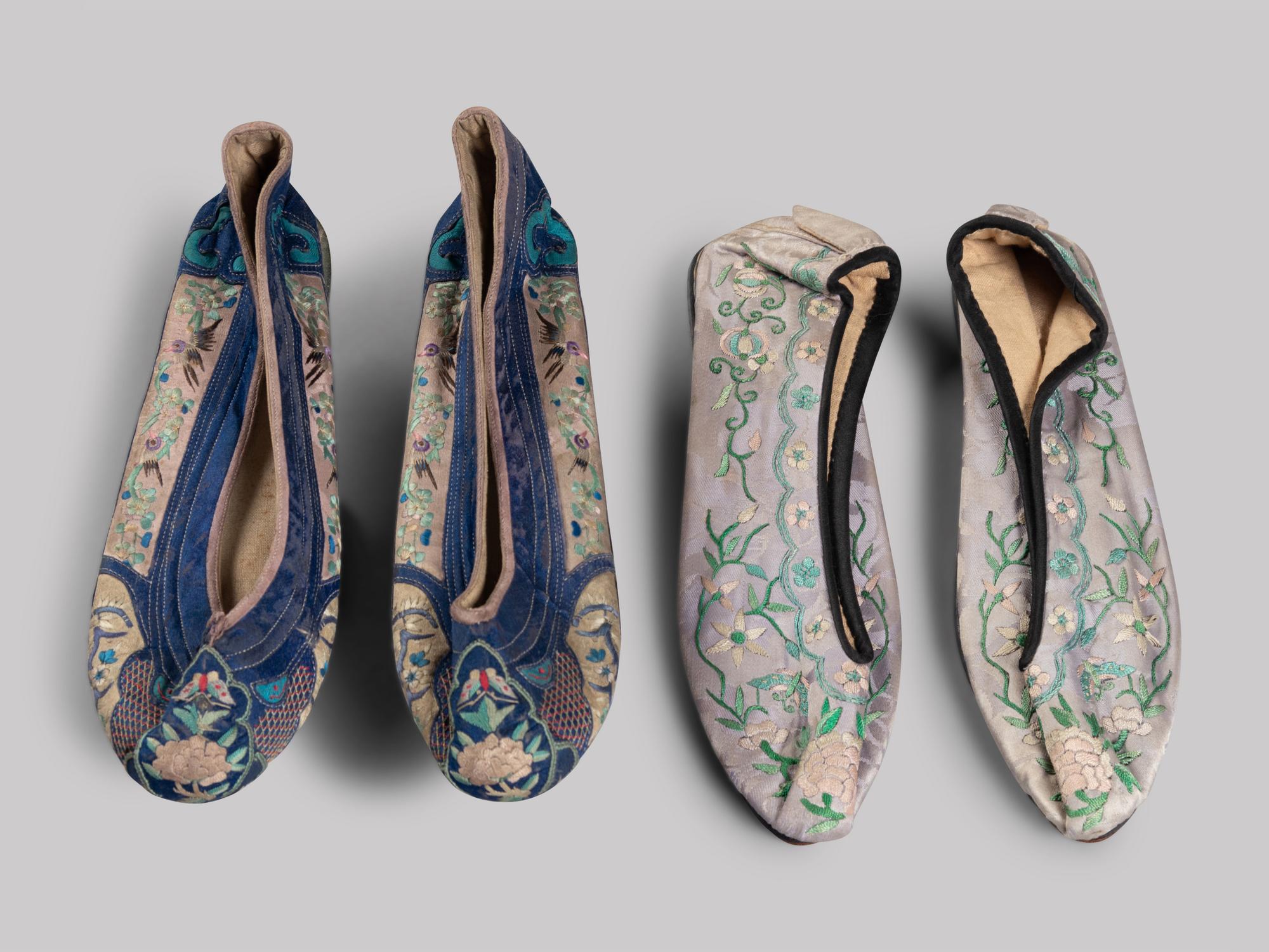 11 Chinese Embroidered and Woven Silk Articles