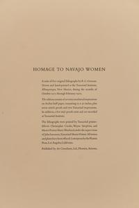 Complete Portfolio of Five Prints , Homage to Navajo Women , edition 23/70