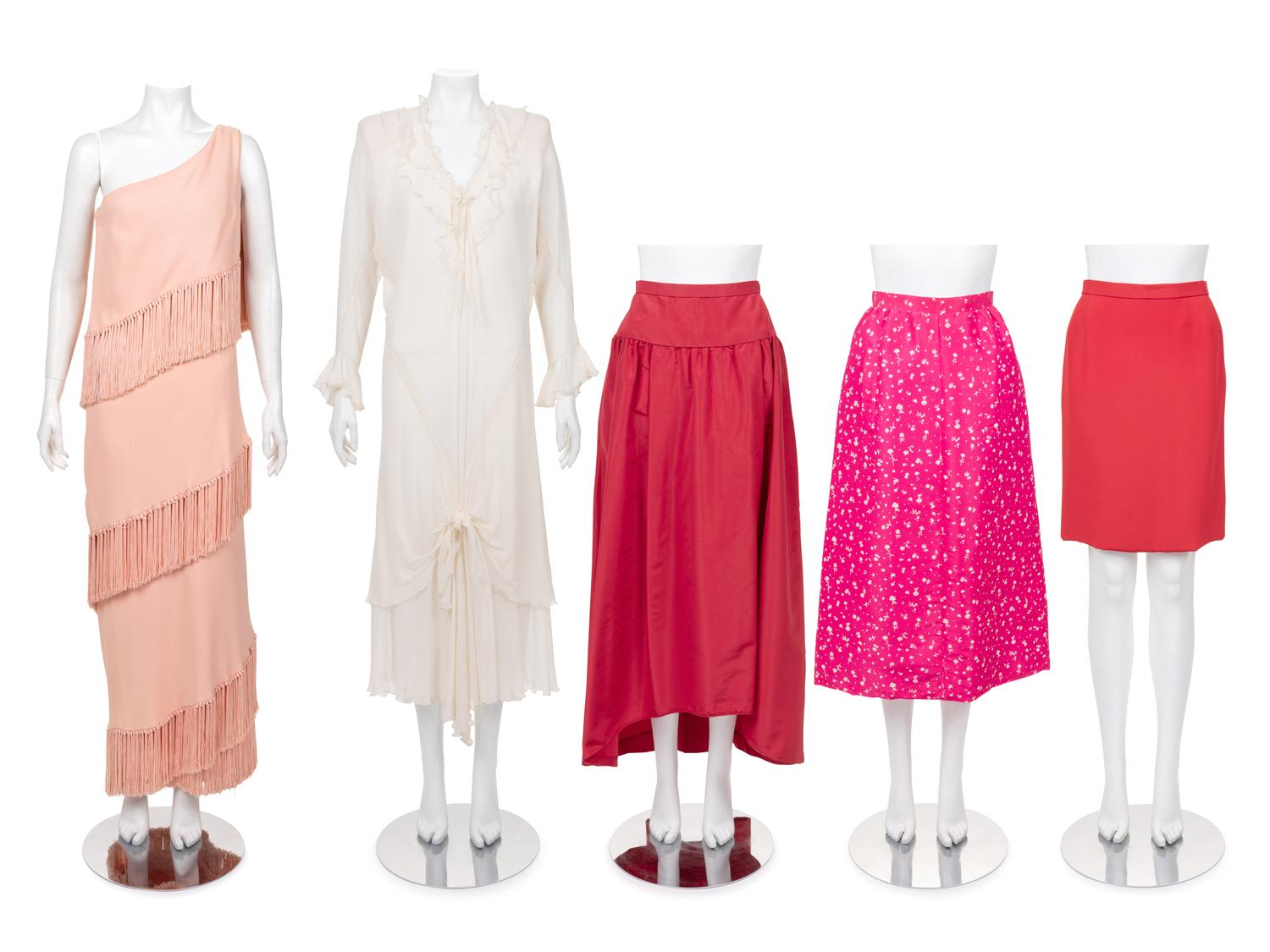 Five Designer Separates, Including Haute Couture: Three Skirts and Two Dresses, 1970-2000s