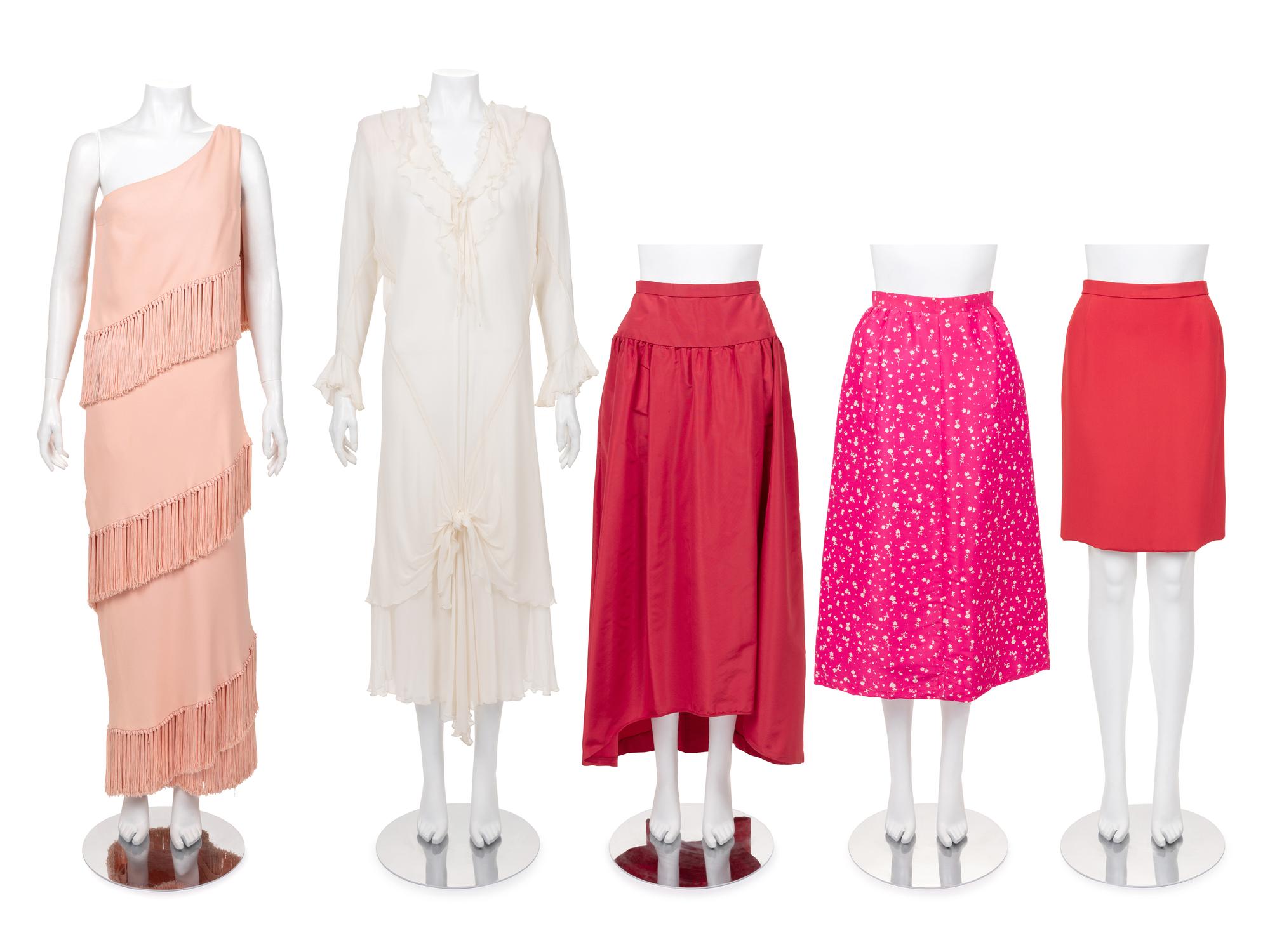 Five Designer Separates, Including Haute Couture: Three Skirts and Two Dresses, 1970-2000s