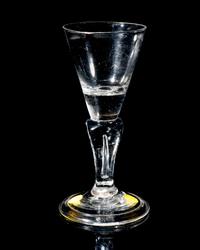 An English Pedestal Wine Glass