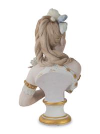 A Paris Porcelain Bust of a Woman Personifying the Americas