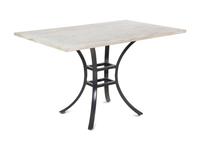 A Cast Metal and Marble Center Table